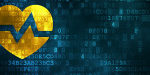 Medicine concept: Heart on digital background Cutting-edge technology